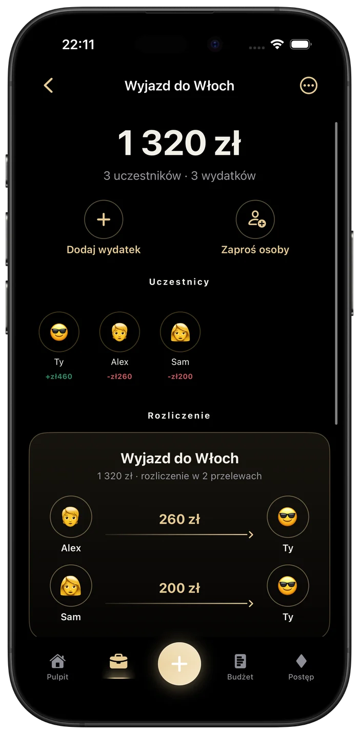 Wspólne wydatki, rozliczone